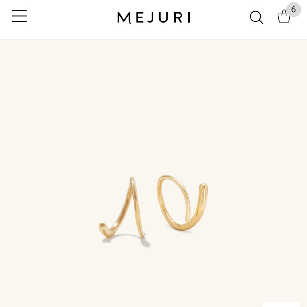 Mejuri spiral 14k gold earrings